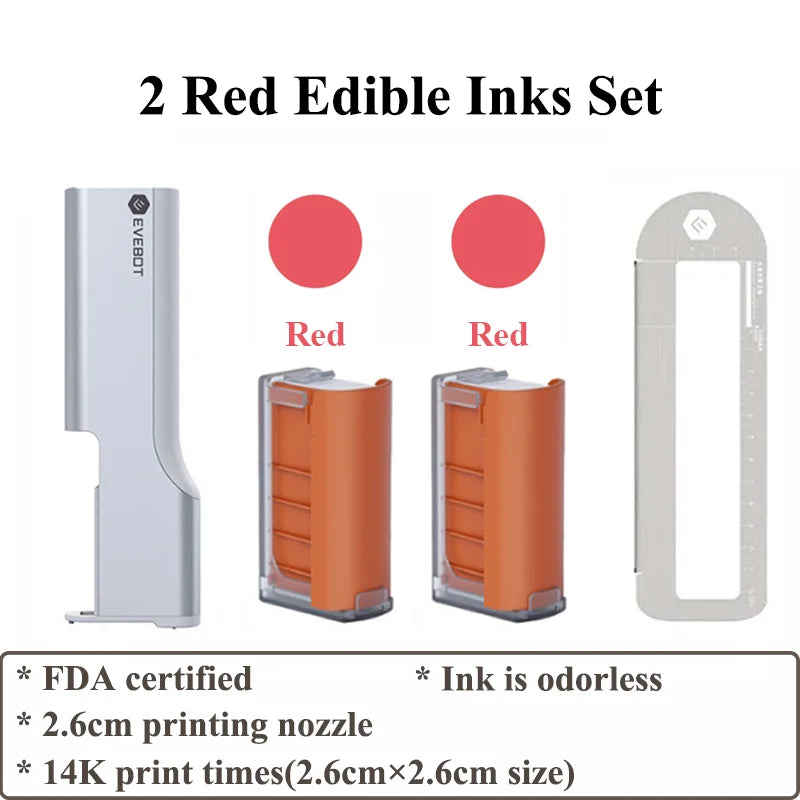 Evebot Food-grade Portable PrintPen Handheld Inkjet Printer Specifically for Food Surfaces Perfect for Coffee Macaron Cakes Elk-Valley 3D