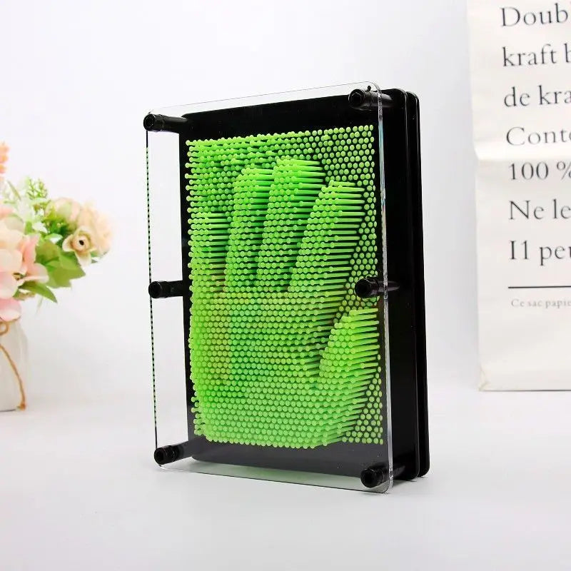 3D Hand Mold Pin Art Toy Creative Gift for Kids Birthday Novelty 3D Handprint Sculpture