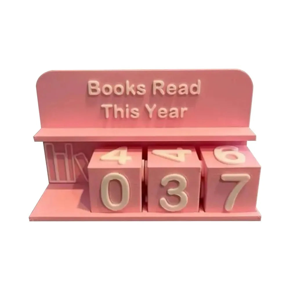 3D Printed 3D Book Read Counter Bookish Decor Wear Resist Bookshelf Counter Book Lover Sign Books Read This Year Reading Counter Elk-Valley 3D