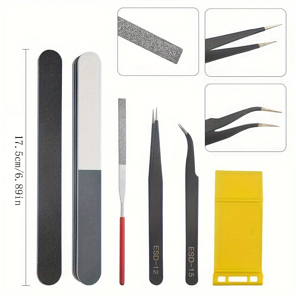 32-Piece 3D Print Tool Kit - Comprehensive Set for Deburbing, Cleaning, Finishing, and Printing - Uncharged, Multi-Functional Ac