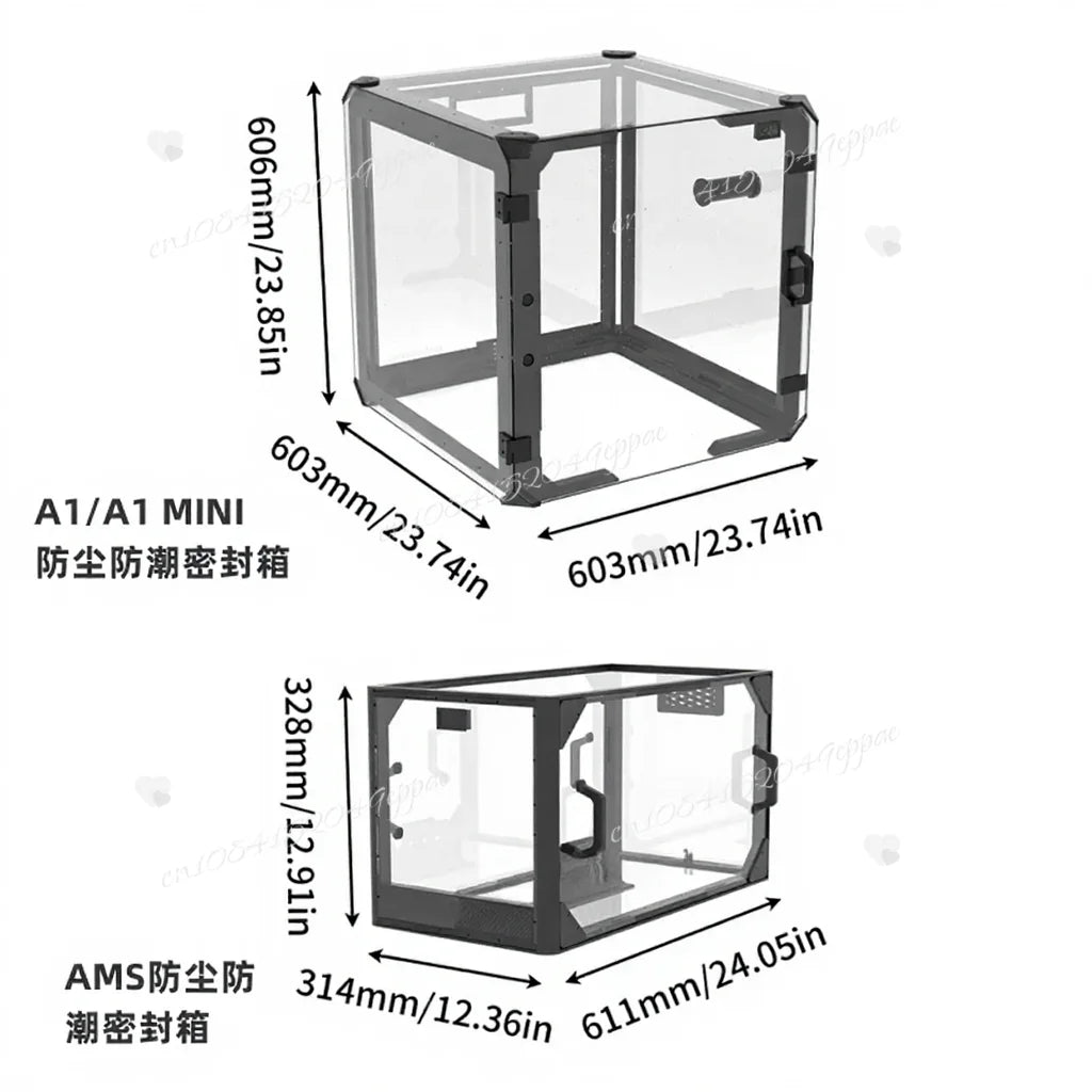 Suitable for A1/AMS/Prusa MK3/MK4/Kobra3 and Other DIY Dustproof and Moisture-proof Sealing 3D Printer Cover Elk-Valley 3D