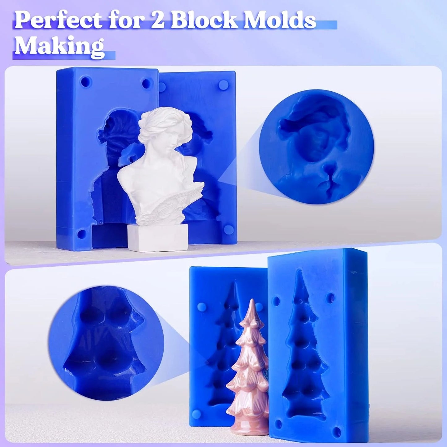 20A Silicone Rubber High Strength Liquid Silicone for DIY Resin Molds - Flexible, Non-Oxidizing Easy Mix 1:1 Jewelry Casting Elk-Valley 3D