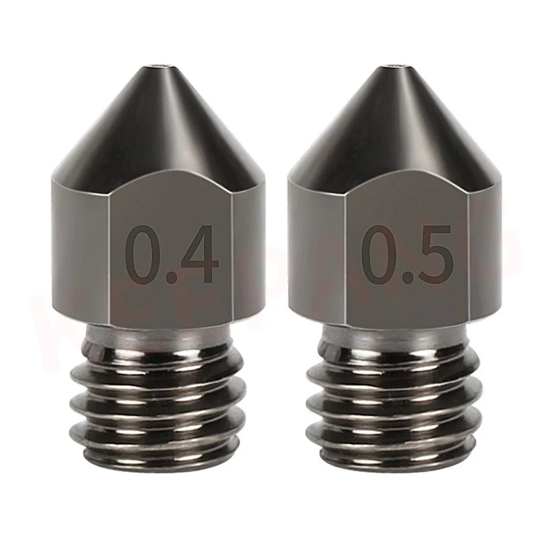 3D Printer Parts MK8 Nozzle 0.2mm-1.0mm For 1.75MM Supplies CR10 CR10S Ender-3 Hardened Steel Extruder Head 3D Printer Nozzle Elk-Valley 3D