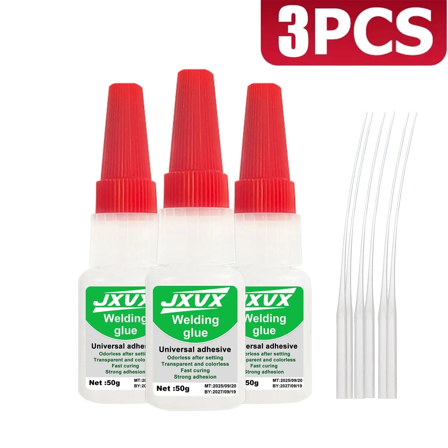 JXVX 50g Welding High Strength Oily Glue - Universal Superglue Mighty Instant Glue for Resin Ceramic Metal Glass Elk-Valley 3D