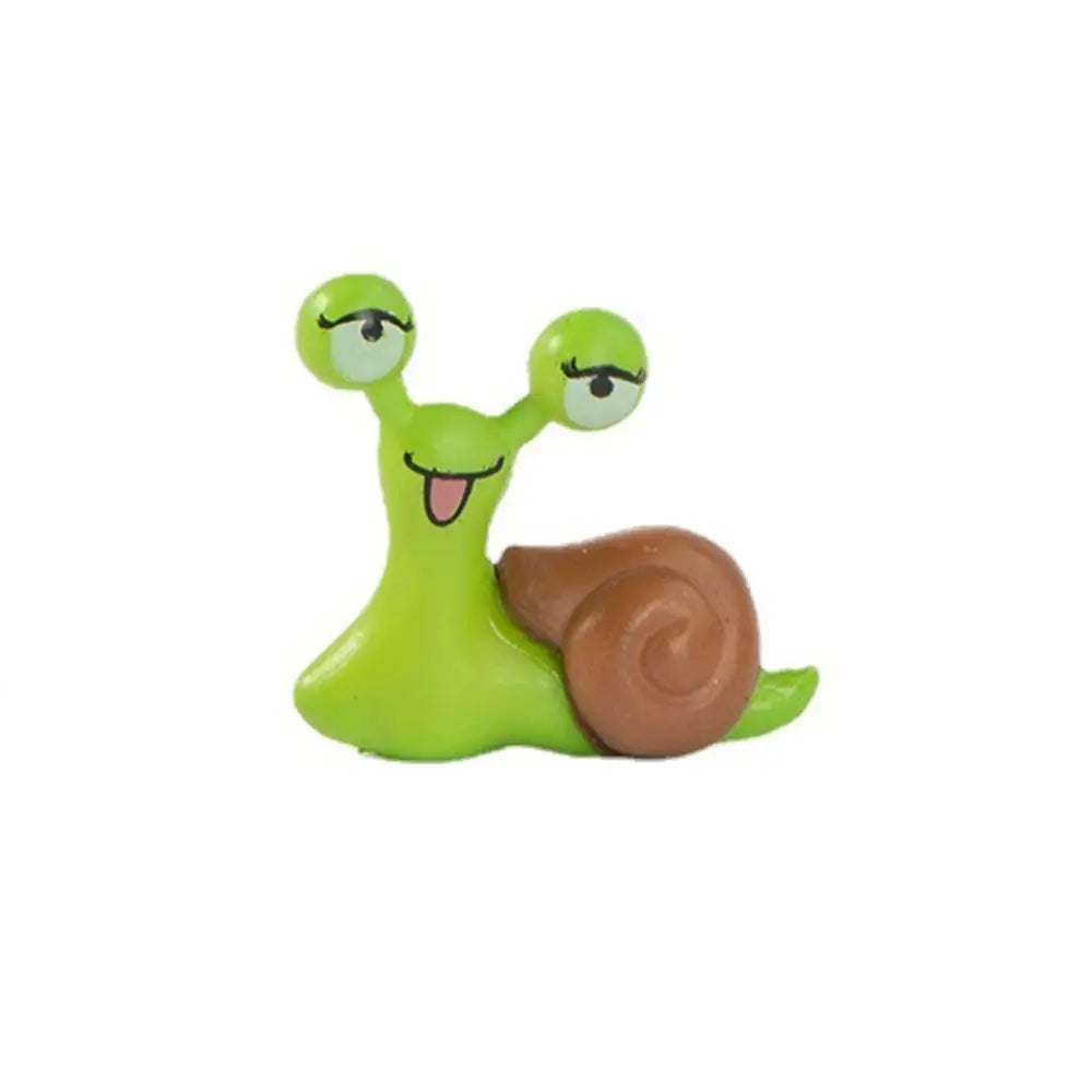 Crafts Cartoon Snails Fairy Creative Exquisite Snail Sculpture Art Simulated Miniatures Figurines Gift Elk-Valley 3D