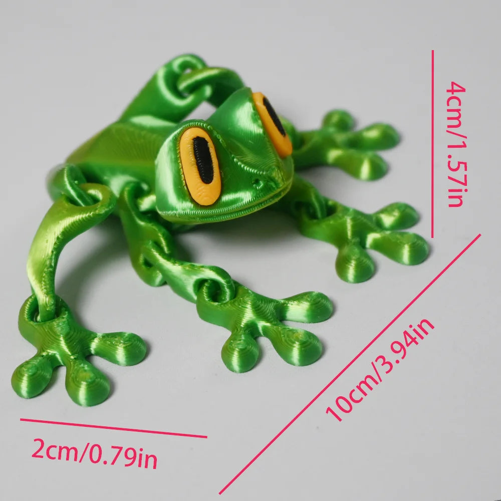 3D Printing Magnetic Frog Fridge Magnet Cute Novel Creativity Home Ornament Stress Relief toys gift Animal Refrigerator Magnet Elk-Valley 3D