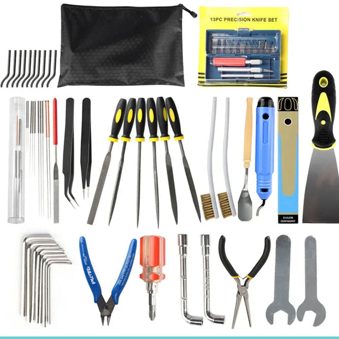 3D printer model DIY tool kit, trimming and sanding, cleaning tool, carving knife, forceps, file, cleaning needle Elk-Valley 3D