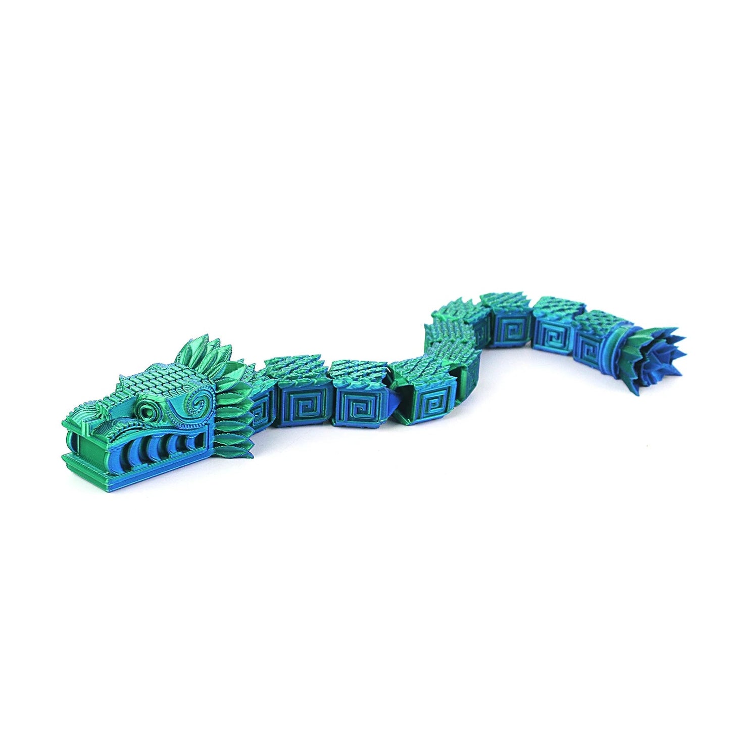 3D printed dragon, three-dimensional model decorated with scales and horns, simulation of dragon and snake, movable accessory Elk-Valley 3D