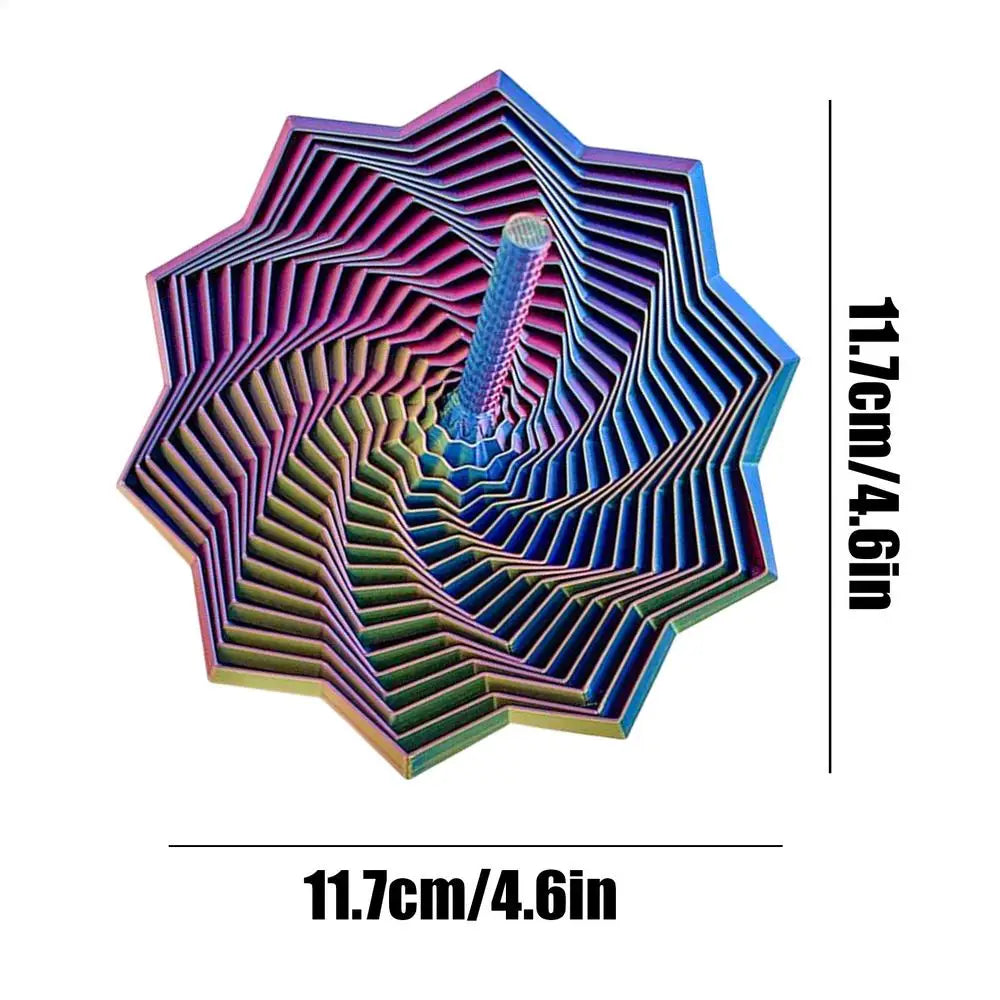 3D Printing Expanded Sensory Fidget toy Star Model Visual Illusion Hexagon Whirling Spiral Ornaments Stress Relief Board Game Elk-Valley 3D