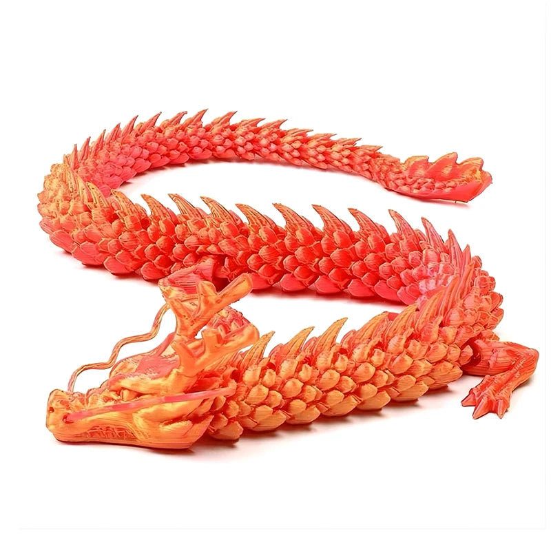 3D Printed Chinese Dragon Full Body Joints Movable Home Furnishing Decoration Ornament Worth Collecting Creative Toys Elk-Valley 3D