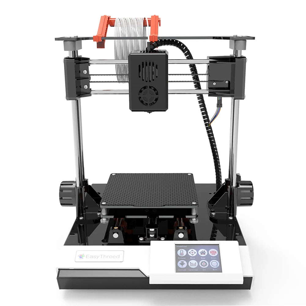 EasyThreed K6 3D Printer FDM Desktop Printing Machine 100x100x100mm/4x4x4inches Removable Platform with 2.4'' Touchscreen Elk-Valley 3D