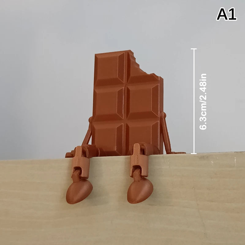 3D Printed Chocolate Sculpture With Movable Joints Realistic Figurine Decorative Ornament Home Office Desktop Decor Elk-Valley 3D