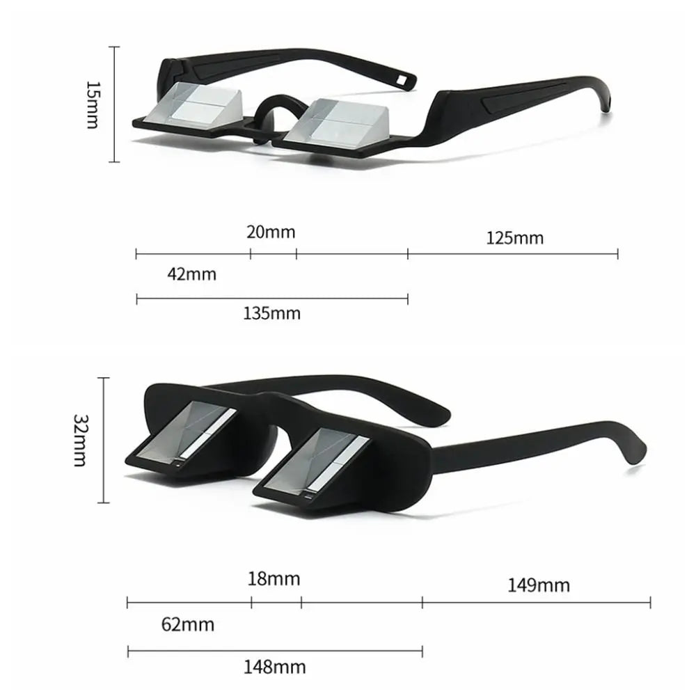 Hight Transparent Climbing Clear Prism Glasses Refractive Comfortable Climbing Clear Prism Eyeglasses 90 Angle Prism Spectacles Elk-Valley 3D