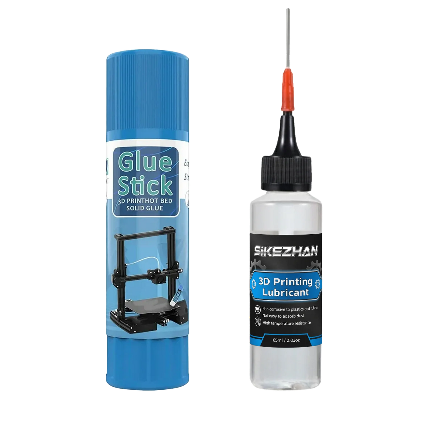 3D Printer Glue Stick PVP Solid Adhesive & 65ml Lubricating Oil Grease for Hot Bed Rails Screw Bearing PLA ABS PETG TPU Parts Elk-Valley 3D