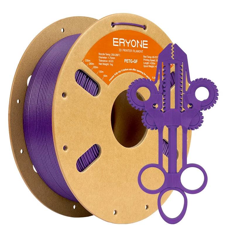 Eryone 1KG PETG Carbon Fiber Filament 1.75mm, 15% CF High Rigidity 3D Printer Filament, +/-0.03mm Elk-Valley 3D