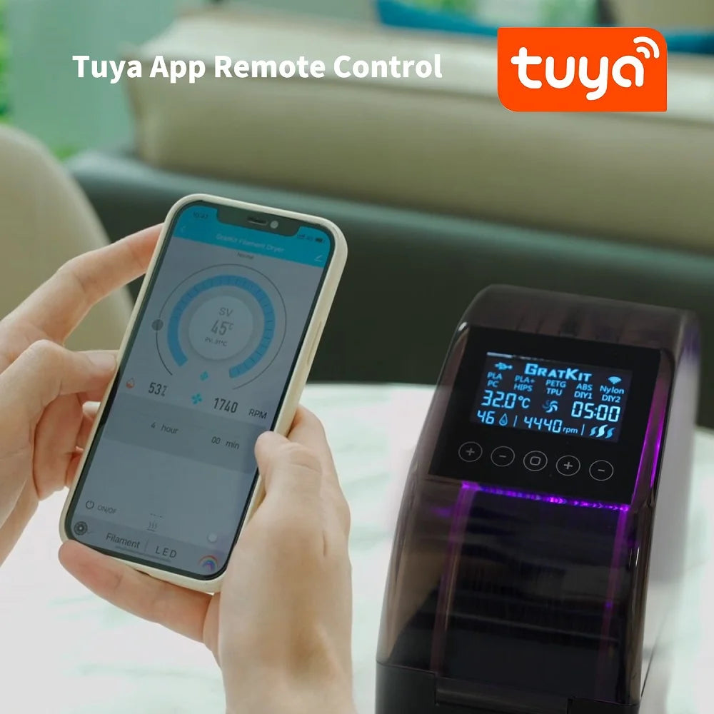 GratKit Firefly Filament Dryer Box Keeping Filament Dry Holder 360° Surround Heating Tuya APP Controlled 3D Printer Tools Part