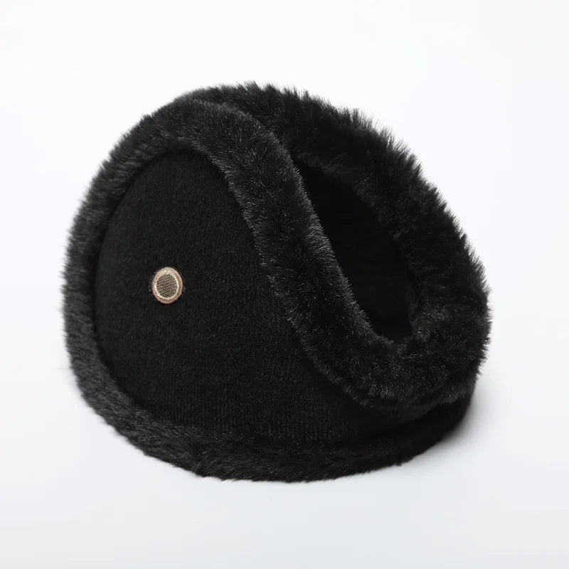 Warm Thicken Velvet Earmuffs Winter Outdoor Cycling Fleece Men Women Ear Cover Protector Plush Soft Ear Muffs Mask with Earpiece Elk-Valley 3D