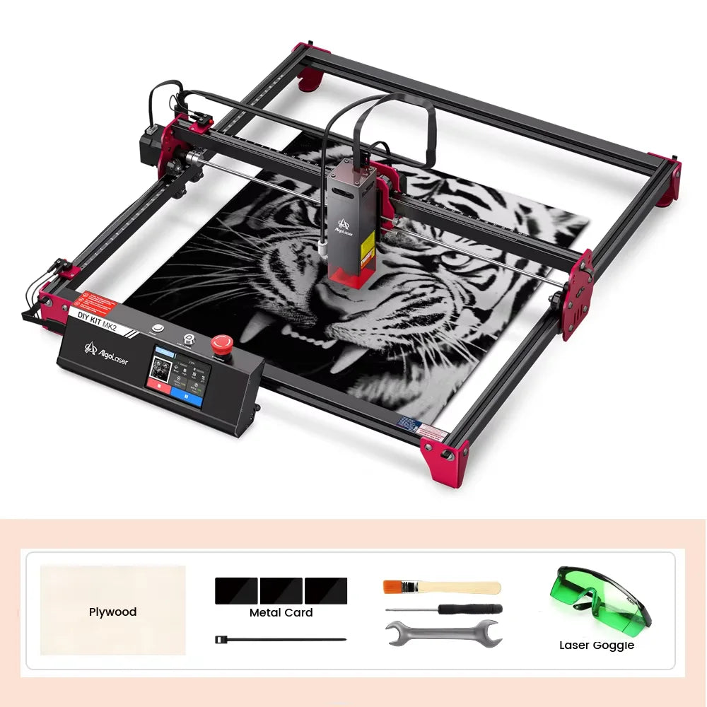 Algolaser DIYKIT MK2 40*43cm CNC Laser Cutter Engraver Air Aissit WiFi Table Metal Acrylic Wood Laser Cutting Engraving Machine Elk-Valley 3D
