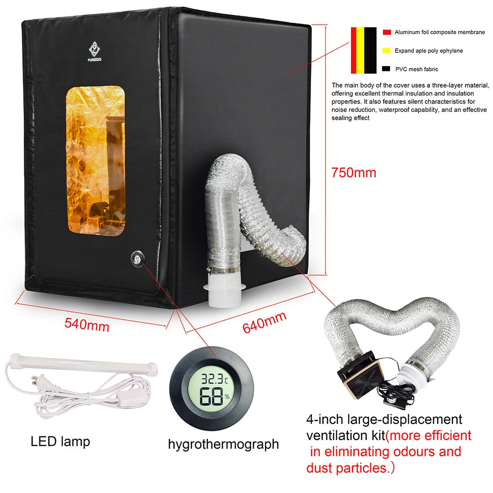 Resin 3D Printer Enclosure with Ventilation, Multifunctional 3D Printer Vented Enclosure Tent Cover for Creality Anycubic Elk-Valley 3D
