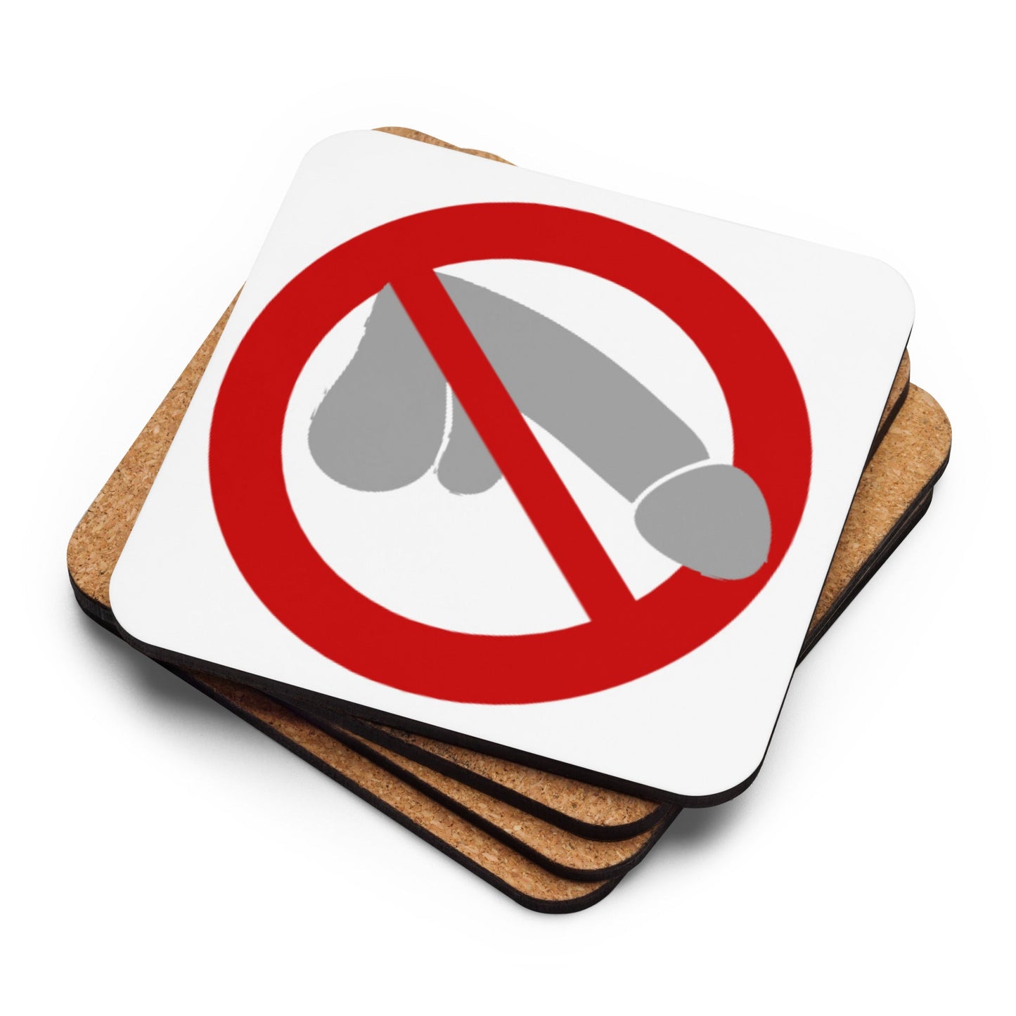 Cock blocking Cork-back coaster Elk-Valley 3D