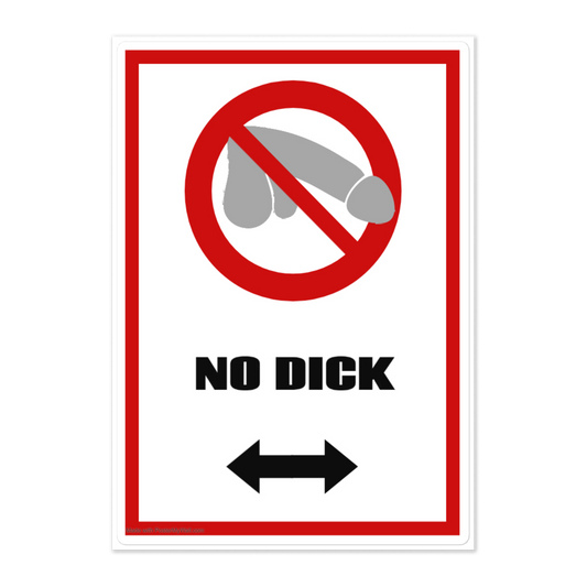No dick sign sticker