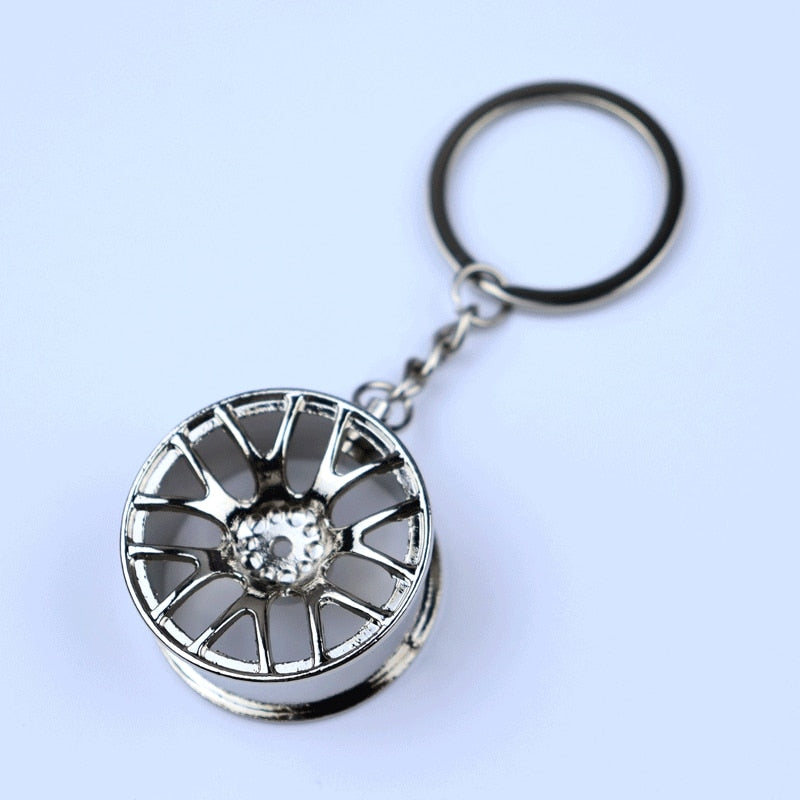 Metal keychain turbo gear hub pendant brake disc shock absorber Pendant