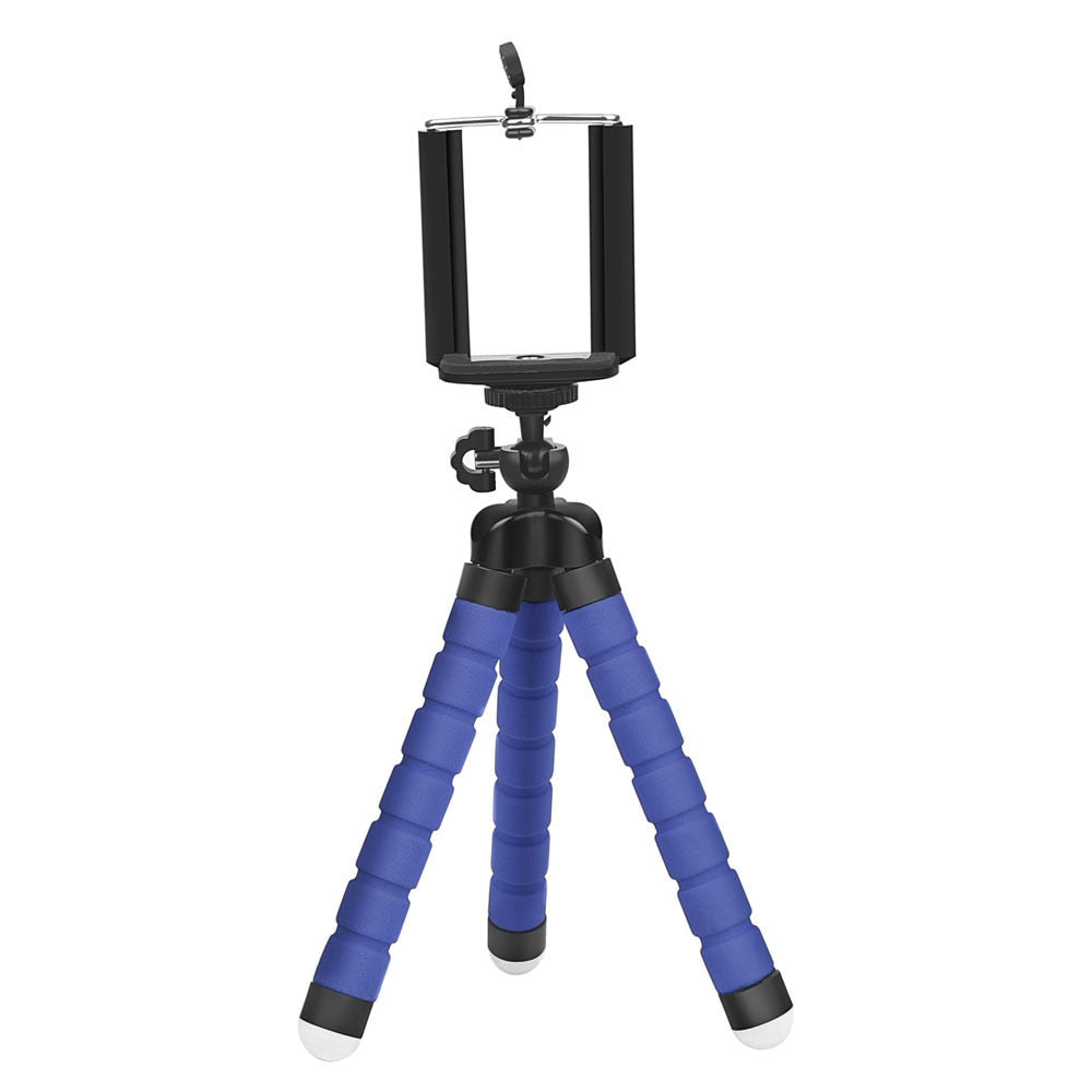 Tripod for Camera Mini Flexible Octopus Tripod for Xiaomi Huawei Phone Clip with Sponge Tripod Adjustable Cellphone Tripod Elk-Valley 3D
