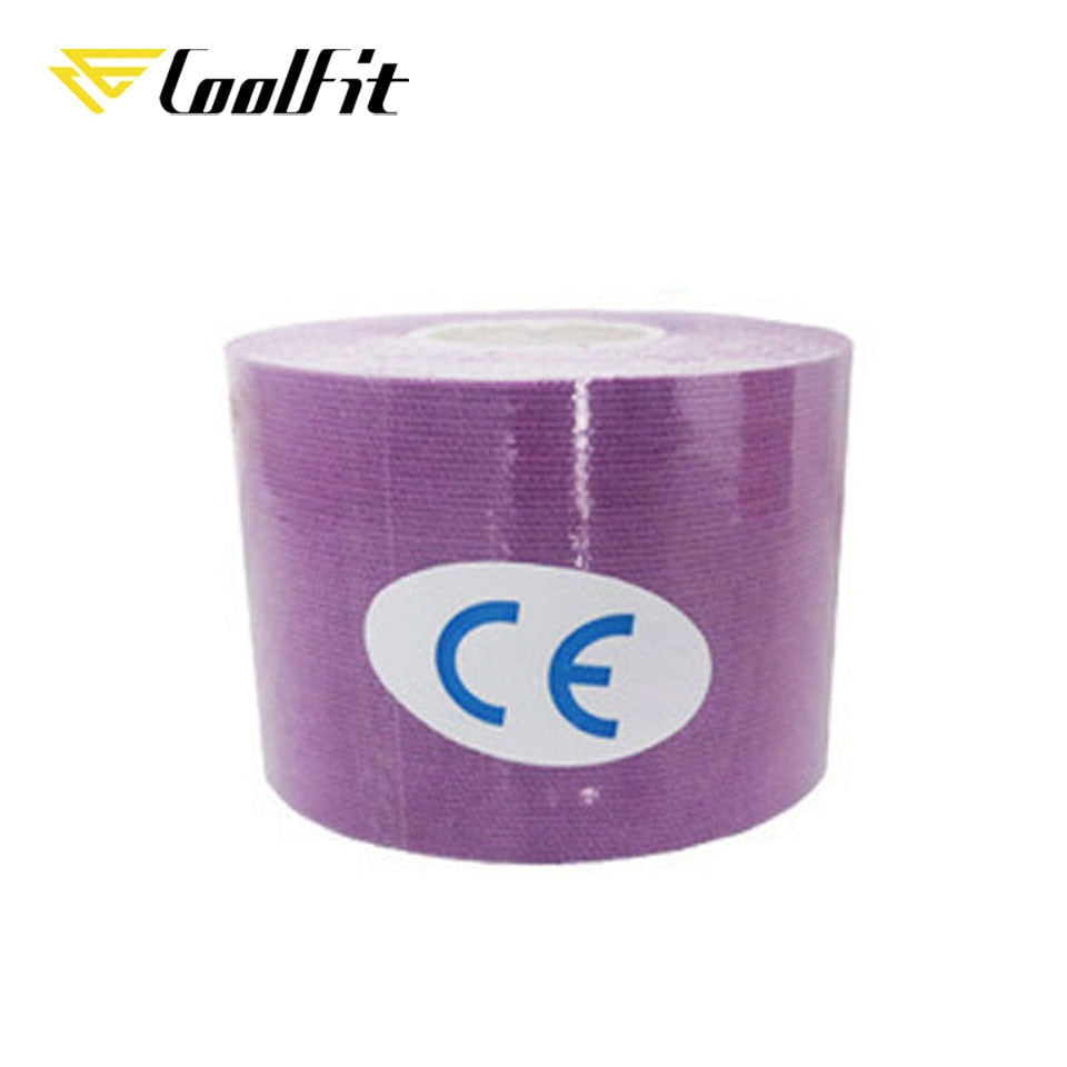 CoolFit 5 Size Kinesiology Tape Athletic Recovery Self Adherent Wrap Taping Medical Muscle Pain Relief Knee Pads Protector