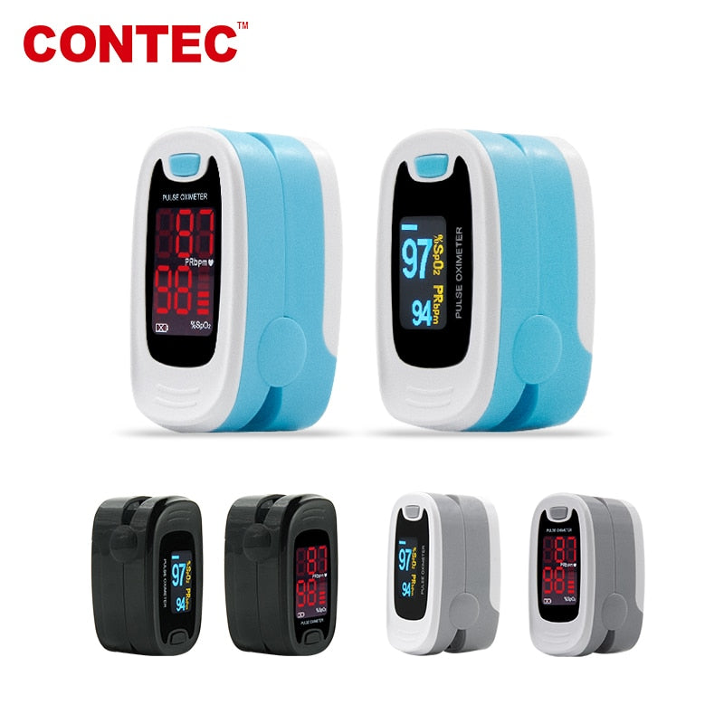 CONTEC Fingertip Pulse Oximeter Blood Oxygen Saturation SPO2 Heart Rate Monitor Tonometer Household Digital Pulse Monitor