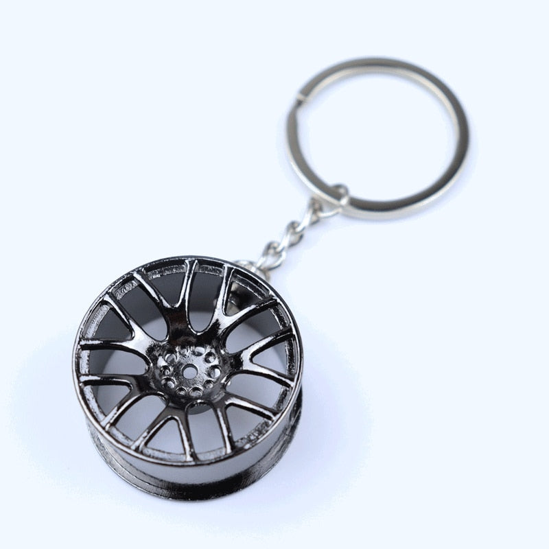 Metal keychain turbo gear hub pendant brake disc shock absorber Pendant