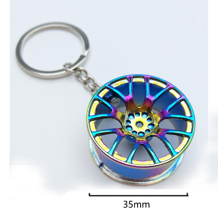 Metal keychain turbo gear hub pendant brake disc shock absorber Pendant