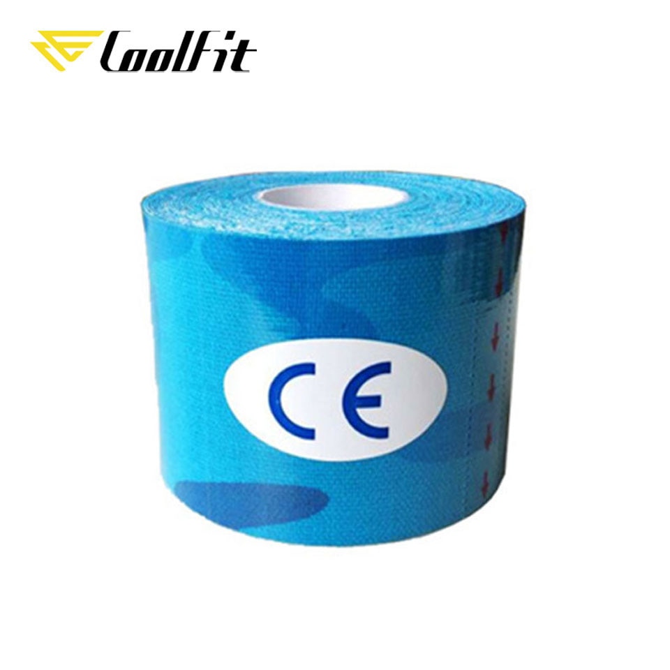 CoolFit 5 Size Kinesiology Tape Athletic Recovery Self Adherent Wrap Taping Medical Muscle Pain Relief Knee Pads Protector