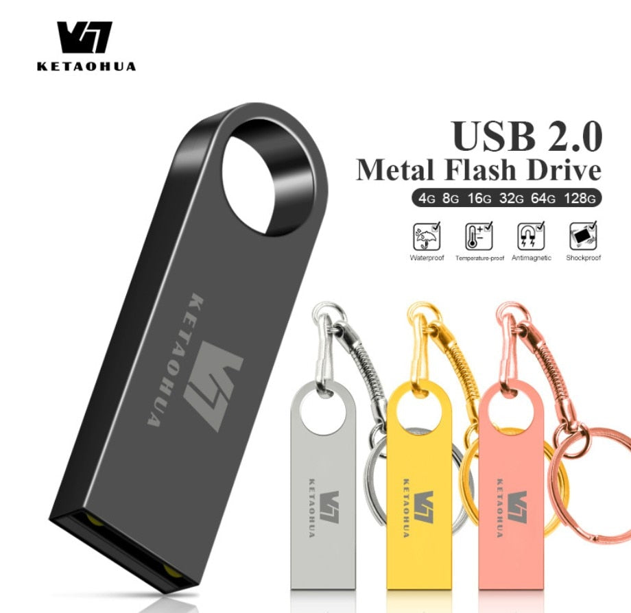USB 2.0 Creative Metal Gift High Speed 8G 16G 32G 64G USB Drive Read and Write High Speed Transmission