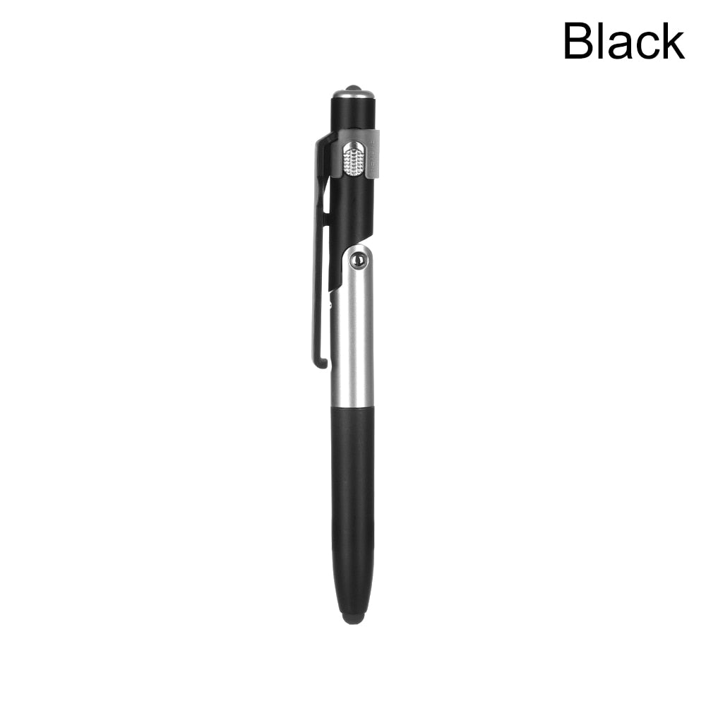 4-in-1 Folding Ballpoint Pen Screen Stylus Touch Pen Universal mini Capacitive Pen with LED For Tablet Cellphone
