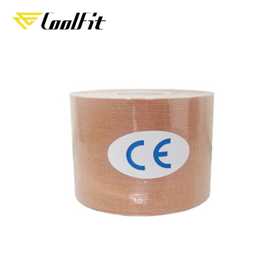 CoolFit 5 Size Kinesiology Tape Athletic Recovery Self Adherent Wrap Taping Medical Muscle Pain Relief Knee Pads Protector