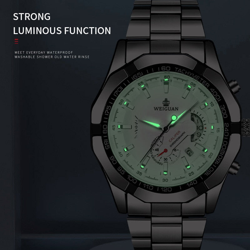 Casual Sport Watches Chronograph Wristwatch Automatic business Movement Imported Mechanical Waterproof Luminous product