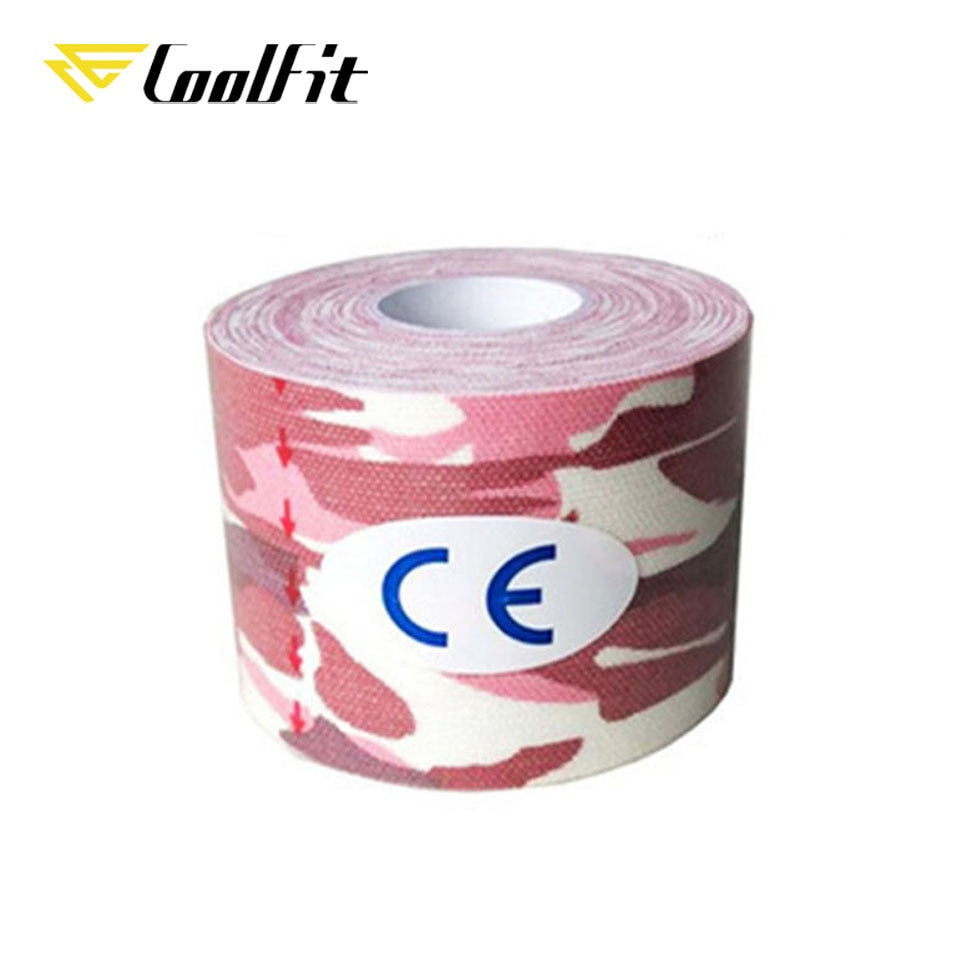 CoolFit 5 Size Kinesiology Tape Athletic Recovery Self Adherent Wrap Taping Medical Muscle Pain Relief Knee Pads Protector