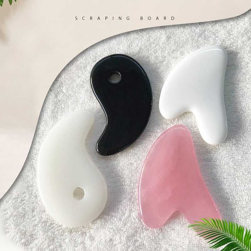 1Pcs Beeswax Guasha Scraping Massage Scraper Face Massager Acupuncture Gua Sha Board Acupoint Face Eye Care SPA Massage Tool