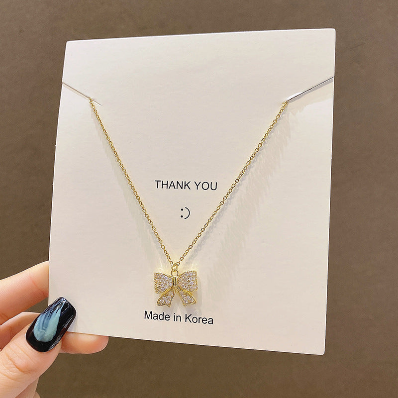 European and American retro titanium necklace female designed high-grade pearl pendant INS style wild lock bone chain jewelry