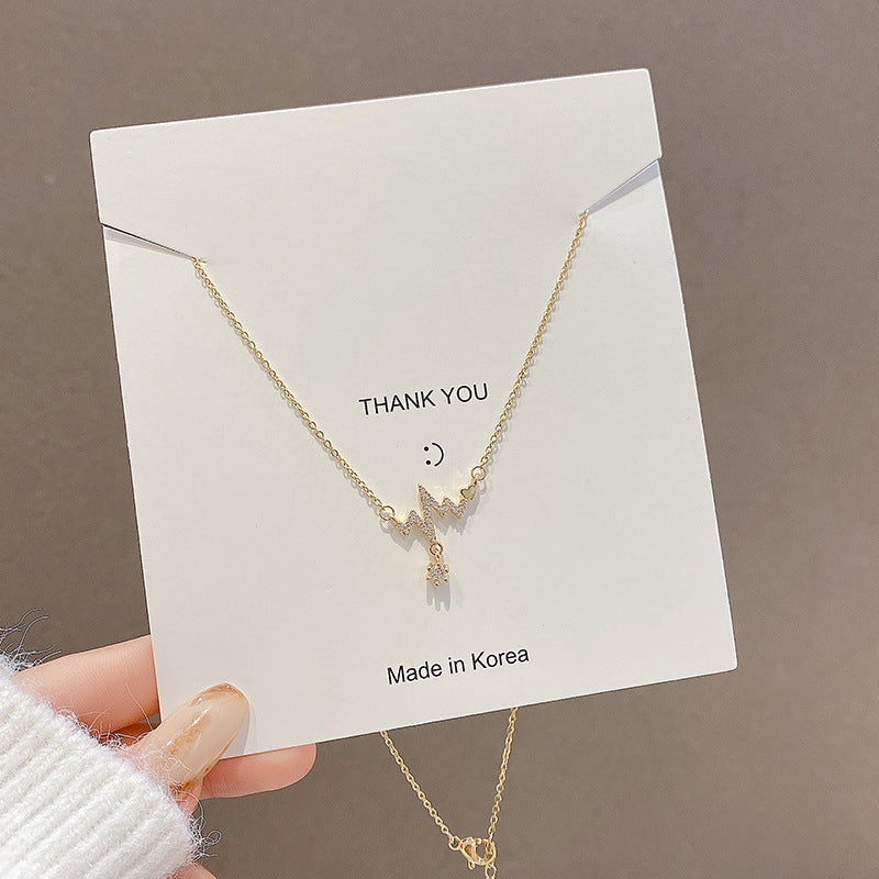 European and American retro titanium necklace female designed high-grade pearl pendant INS style wild lock bone chain jewelry