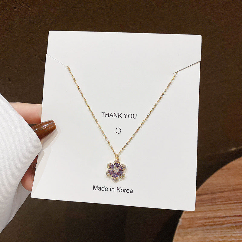 European and American retro titanium necklace female designed high-grade pearl pendant INS style wild lock bone chain jewelry