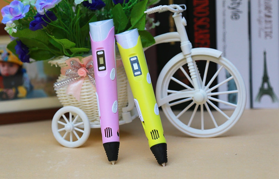 3D print pen 3D pen two generation graffiti 3D stereoscopic paintbrush children puzzle painting toys Elk-Valley 3D