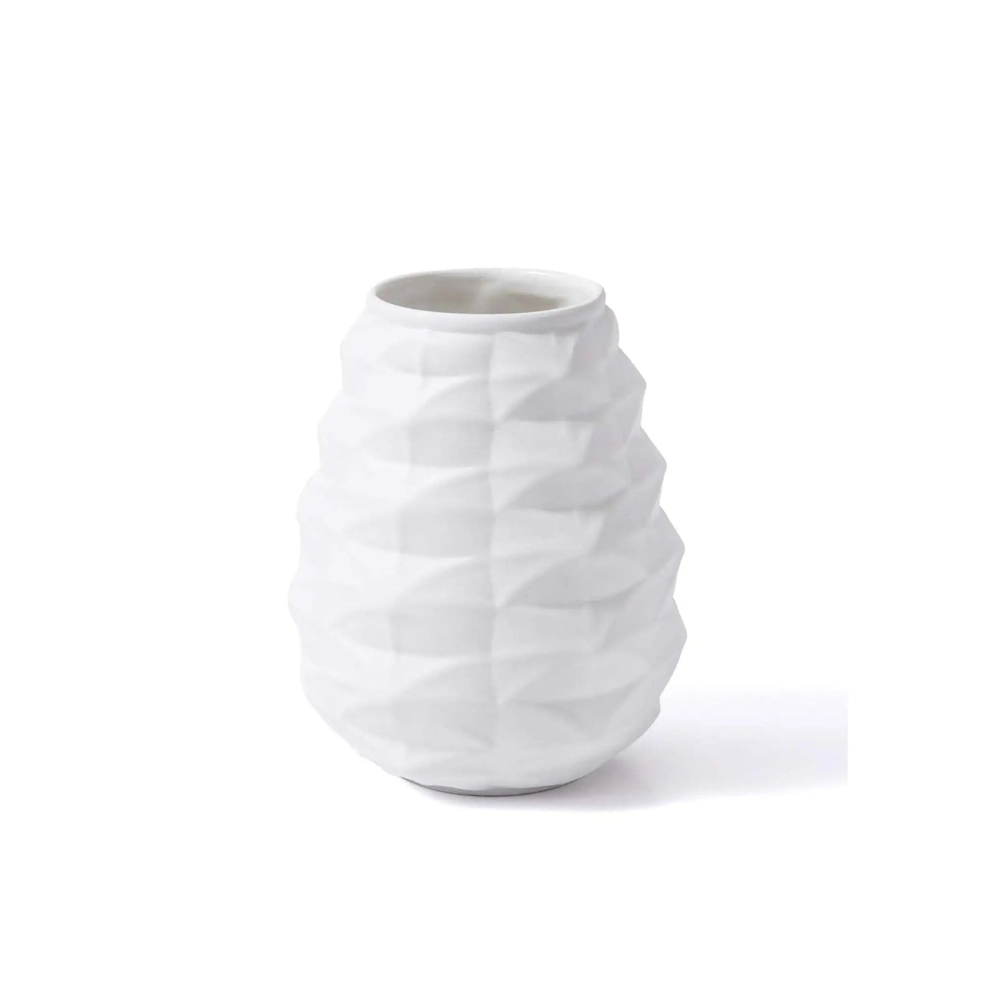 Licia White Ceramic Vase 21x21x27 cm Porcelain Vase Elk-Valley 3D