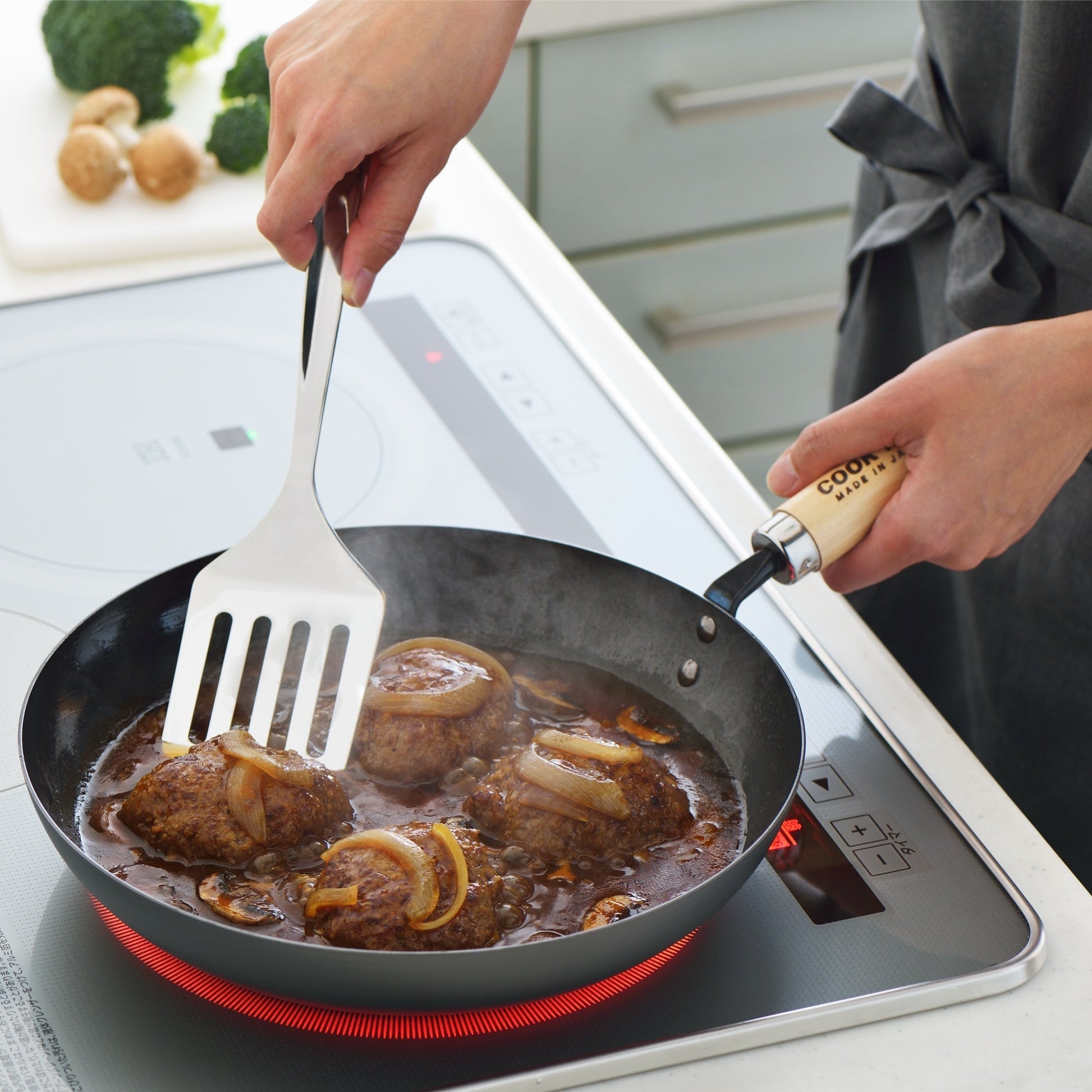 Yoshikawa Cook-Pal Ren Japanese Deep Fry Pan 28cm Carbon Steel | Made in Japan Ginza Steel