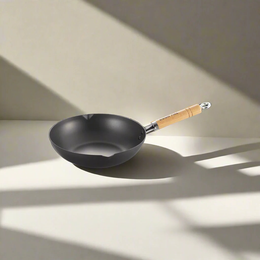 Yoshikawa Cook-Pal Ren Japanese Deep Fry Pan 28cm Carbon Steel | Made in Japan Ginza Steel