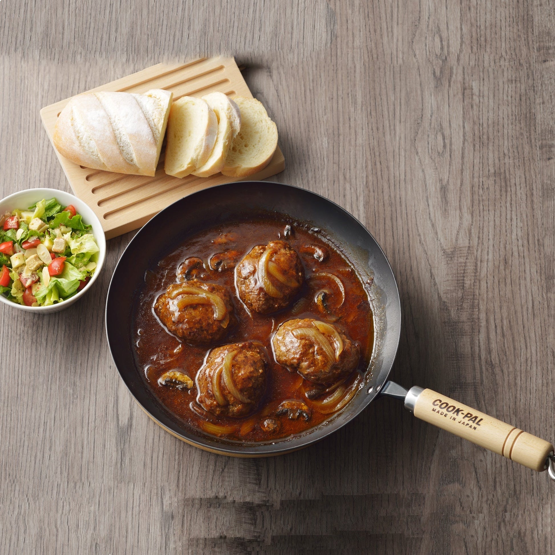 Yoshikawa Cook-Pal Ren Japanese Deep Fry Pan 28cm Carbon Steel | Made in Japan Ginza Steel