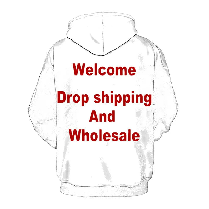 3D Print Custom Men's and Women's Fashion Hoodies Custom Outwear 3D Hoodies Elk-Valley 3D