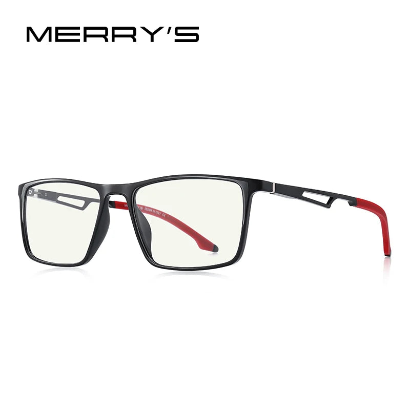 MERRYS DESIGN Men Anti Blue Ray Light Blocking Glasses UV400 Glasses For Computer Aluminum Legs With Silicone Temple S2270 Elk-Valley 3D