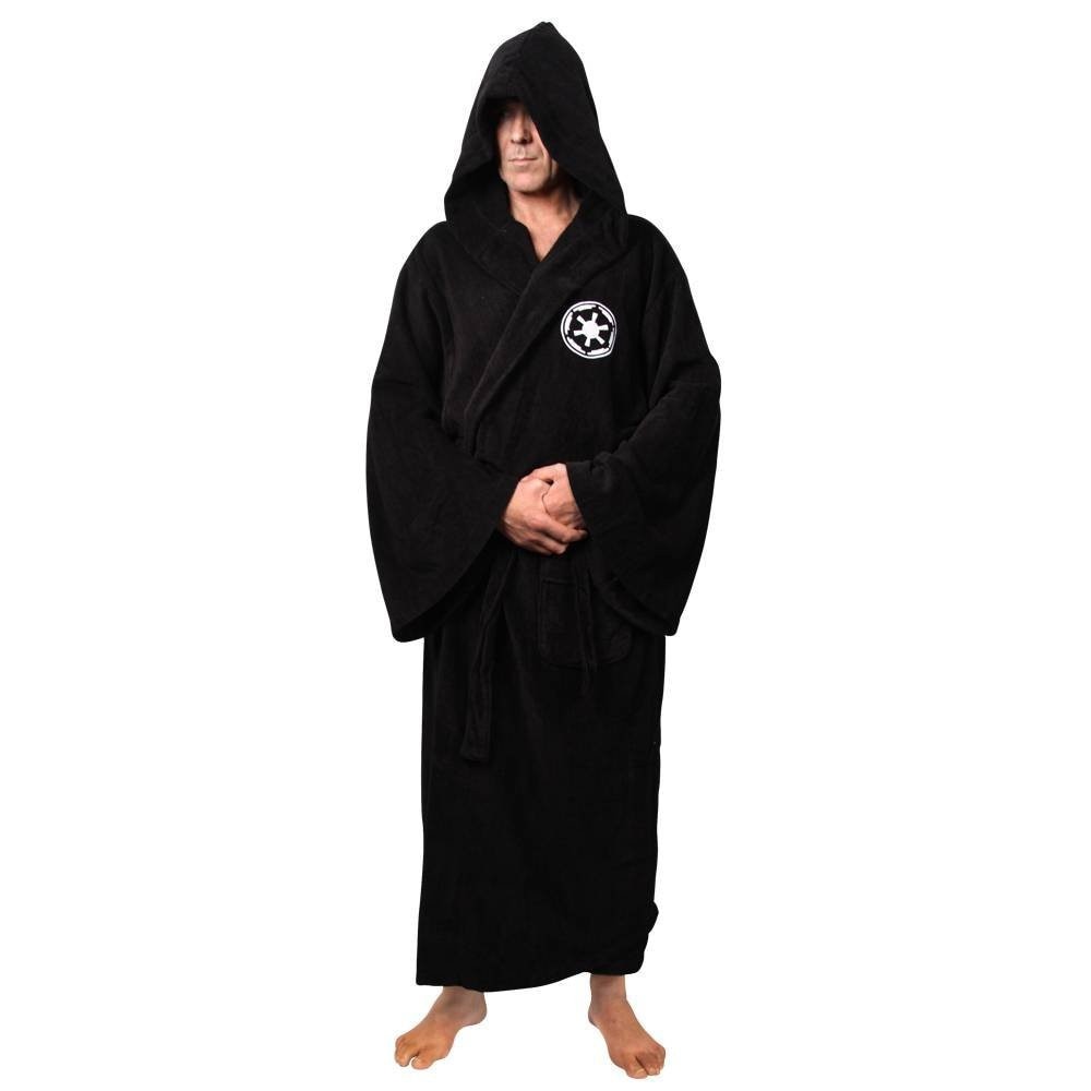 Male Flannel Robe Male With Hooded Thick Star Dressing Gown Jedi Empire Men's Bathrobe Winter Long Robe Mens Bath Robes Homewear Elk-Valley 3D