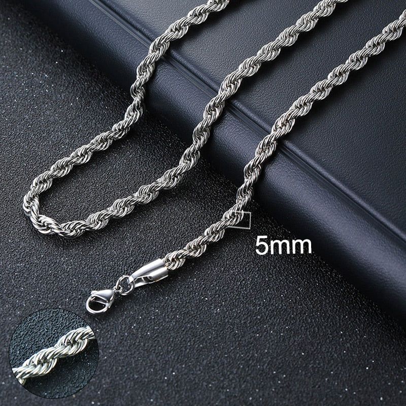Vnox Cuban Chain Necklace for Men Women, Basic Punk Stainless Steel Curb Link Chain Chokers,Vintage Gold Tone Solid Metal Collar Elk-Valley 3D